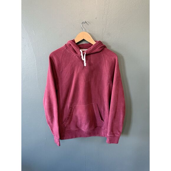 Lands End Mens Red Pullover Hooded Sweatshirt Size XS - Picture 1 of 3